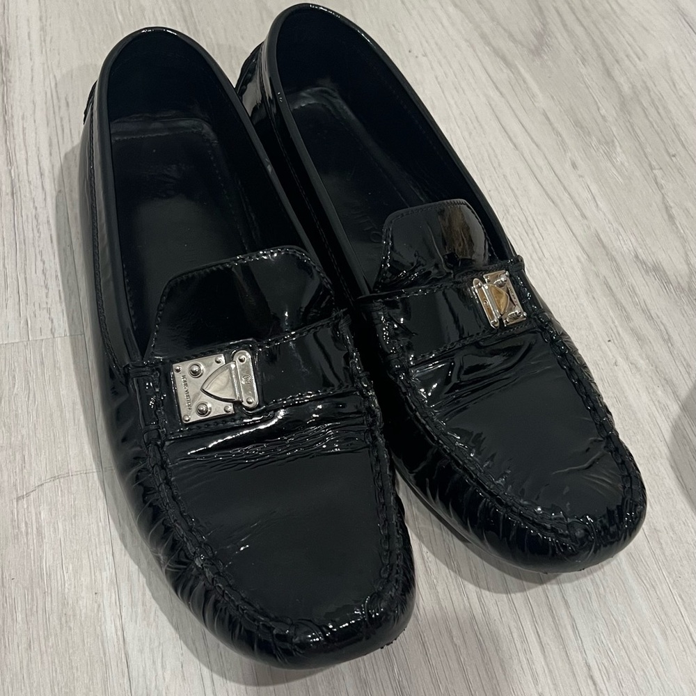 Louis Vuitton patent moccasin